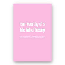 Load image into Gallery viewer, Notebook I AM WORTHY - Best Lined Notebook for daily journaling, help you reach your goals, manifest dreams and live your best life
