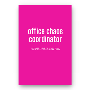 Notebook OFFICE CHAOS COORDINATOR - Best Lined Notebook for daily journaling, help you reach your goals, manifest dreams and live your best life